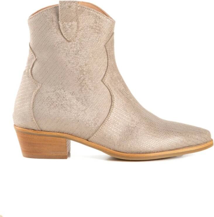 Roberto d'Angelo Stijlvolle Enkellaars Beige Dames