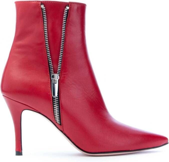 Roberto Festa Barcelona Super Zip Heeled Boots Red Dames