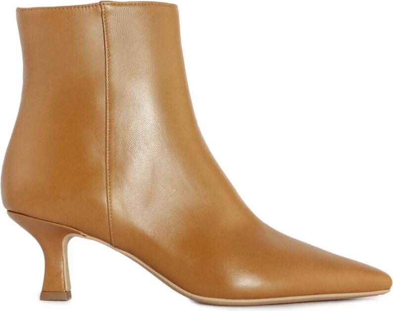 Roberto Festa Beige leren Jina laarzen met lage hak
