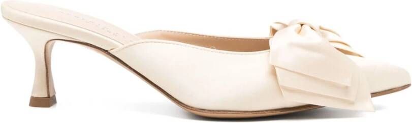 Roberto Festa Beige leren Solis muiltjes met strik