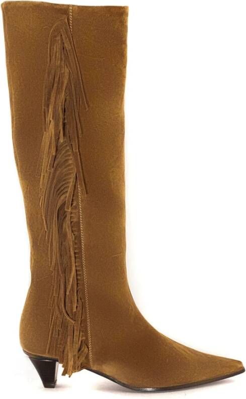 Roberto Festa Beige Suède Gaucho Franje Laarzen