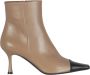 Roberto Festa Bicolor leren enkellaars Beige Dames - Thumbnail 1