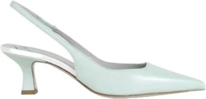 Roberto Festa Blauwe leren slingback hakken