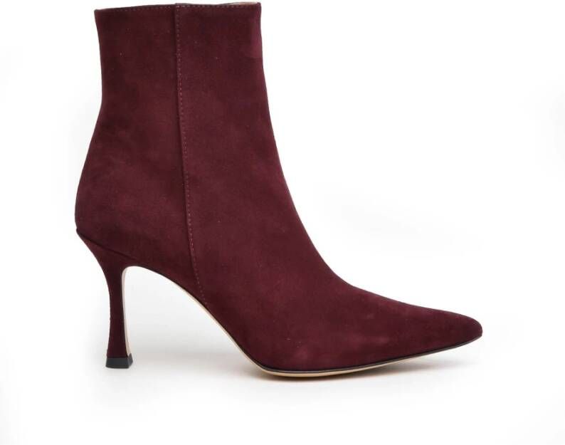 Roberto Festa Bordeaux Suede Enkellaarsje Red Dames