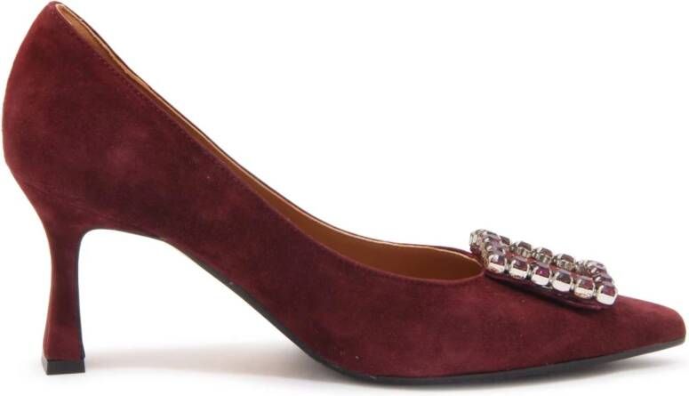 Roberto Festa Bordeaux Suede Hoge Hakken Schoenen
