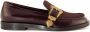 Roberto Festa Bourgondisch Leren Loafers met Kalfshaar - Thumbnail 1