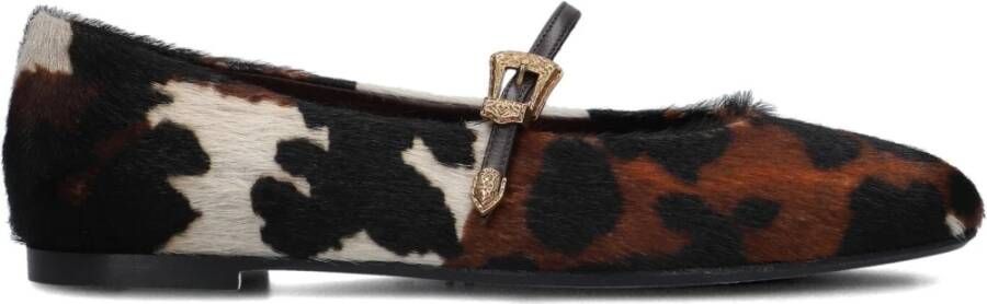 Roberto Festa Bruine Ponyhair Ballerina Schoenen Grisel