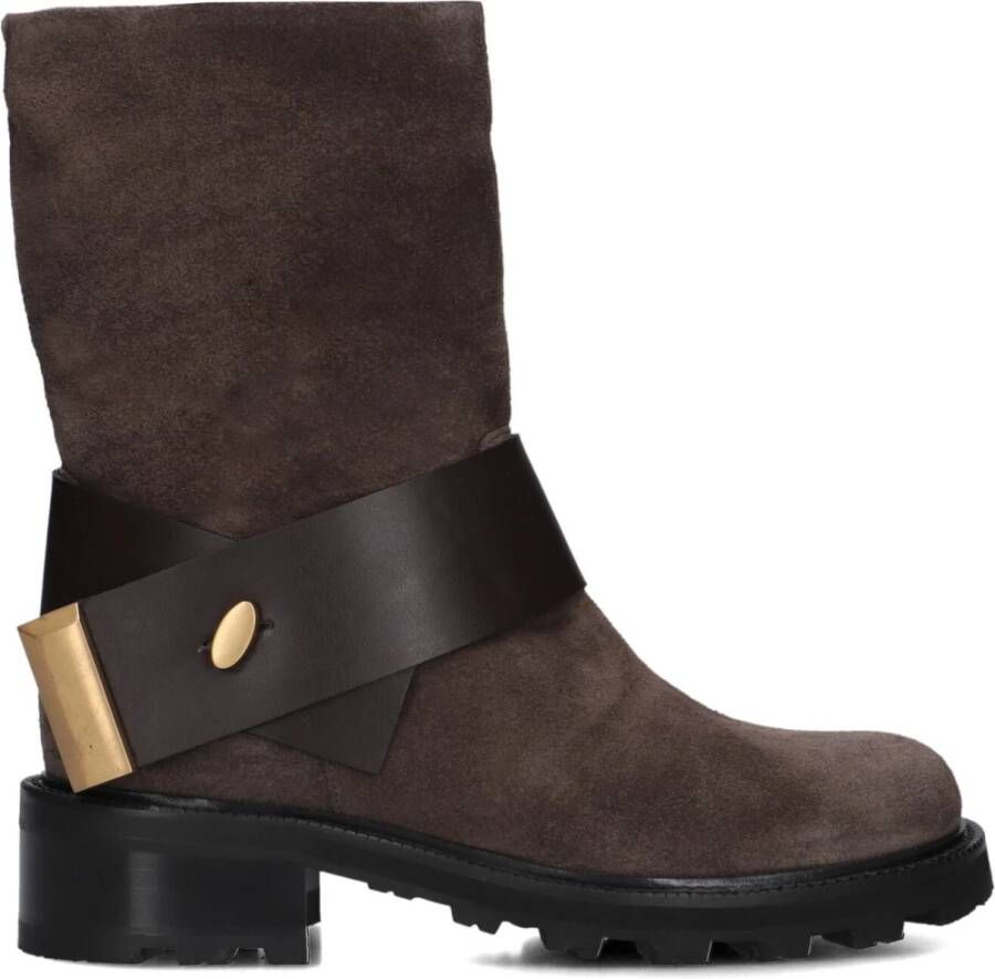 Roberto Festa Bruine Suède Biker Boots voor Dames