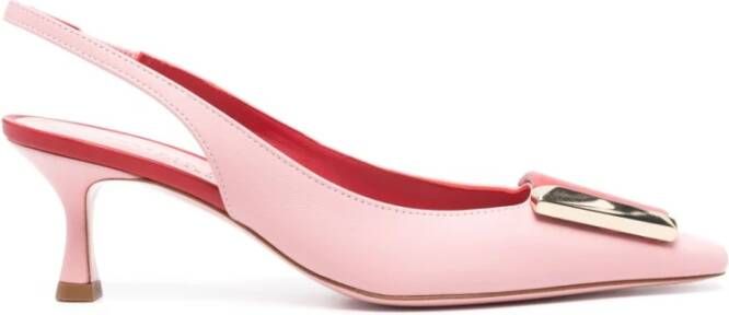 Roberto Festa Bubblegum Pink Slingback Mid Heel Sandalen