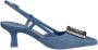 Roberto Festa Denim Slingback Platte Schoenen met Juweelversiering - Thumbnail 1