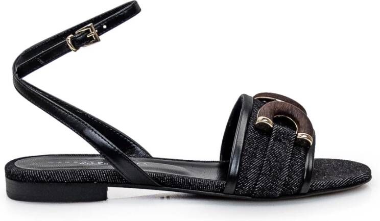Roberto Festa Flat Sandals Black Dames