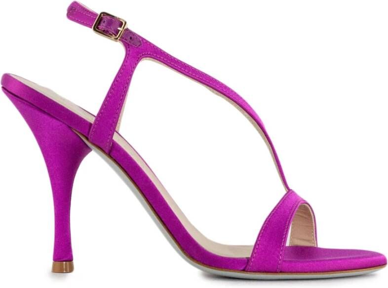 Roberto Festa Fuchsia Satin Jennie Sandalen 10cm Hak