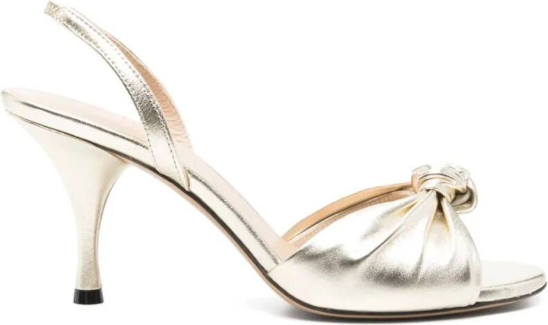 Roberto Festa Gouden hoge hak sandalen met knoopdetails