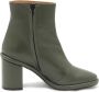 Roberto Festa Groene leren enkellaarzen 8 cm hak - Thumbnail 1