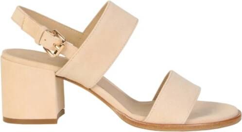 Roberto Festa Handgemaakte Minimalistische Assia Sandalen Beige Dames