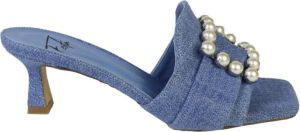 Roberto Festa Heeled Mules Blauw Dames