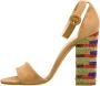 Roberto Festa Hoge Hak Cage Sandalen Beige Dames - Thumbnail 1