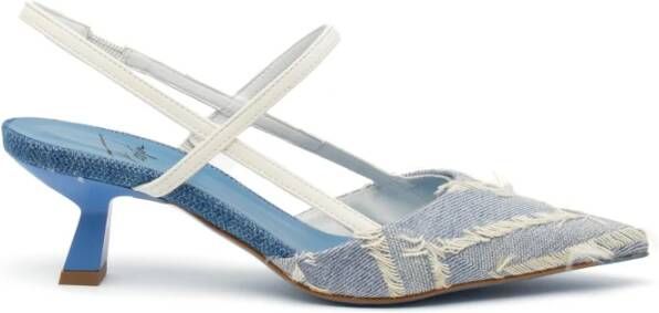 Roberto Festa Jeans Stof Slingback Schoenen Blue Dames