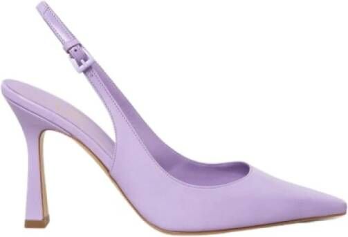 Roberto Festa Lavendelkleurige leren sandalen met verstelbare enkelband