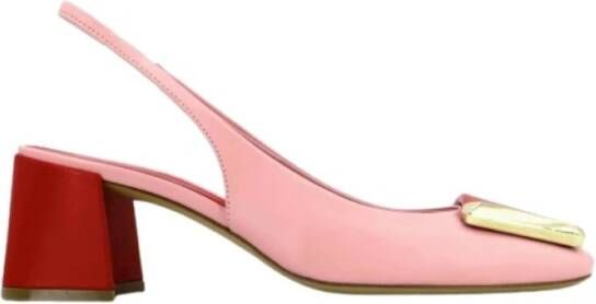 Roberto Festa Leren Peep Toe Hakken met Elastische Inzet