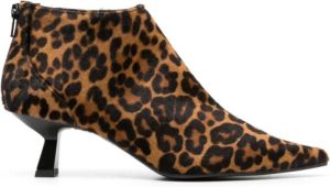 Roberto Festa Luipaardprint Enkellaarsjes Bruin Dames