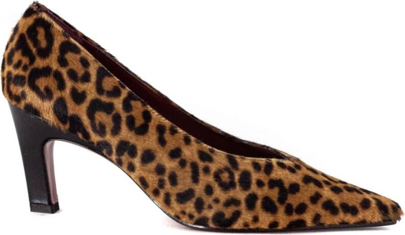 Roberto Festa Luipaardprint Puntige Neus Hak Pumps