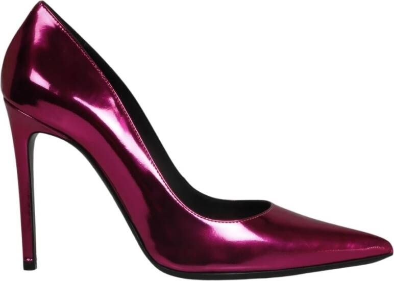 Roberto Festa Metallized Nappa Leren Pumps Rood Dames