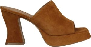 Roberto Festa Monia Suede Mules Bruin Dames