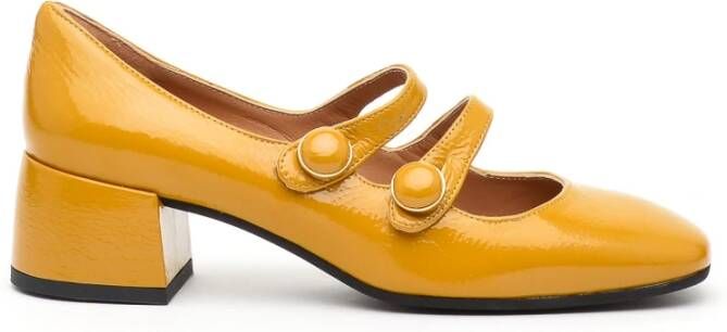 Roberto Festa Mosterdgele Patent Decolté Hakken Yellow Dames