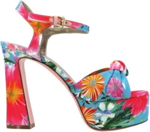 Roberto Festa Multicolor stoffen sandalen met enkelband