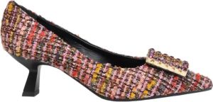 Roberto Festa Multicolor Tweed Decolté Evilly Roze Dames
