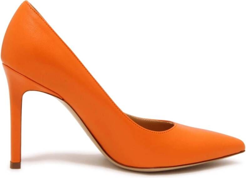 Roberto Festa Oranje Nappa Leren Hoge Hakken