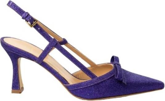 Roberto Festa Paarse Glitter Slingback Sandalen