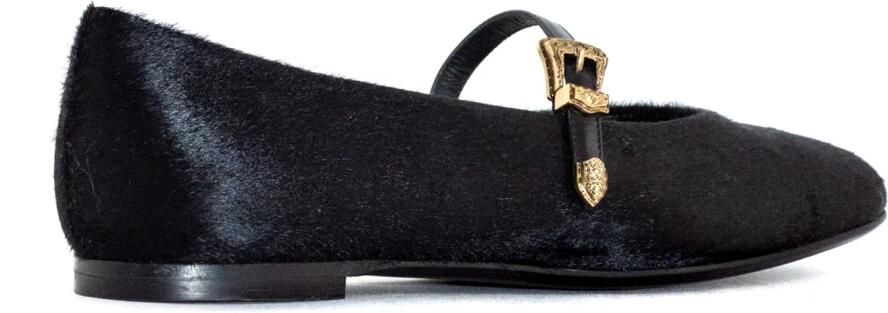 Roberto Festa Zwarte Ballerina van Kalfshaar met Leren Band