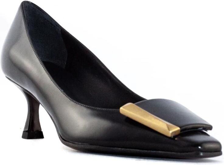 Roberto Festa Zwarte leren Mila pumps met gesp