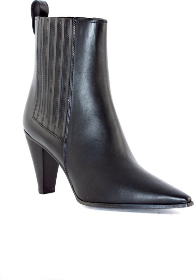 Roberto Festa Zwarte Leren Nova Enkellaars