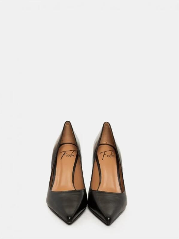 Roberto Festa Zwarte leren pumps