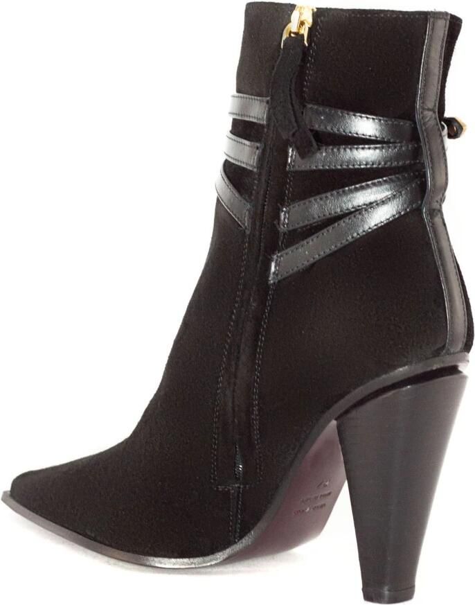 Roberto Festa Zwarte Suède Dina Enkellaarzen