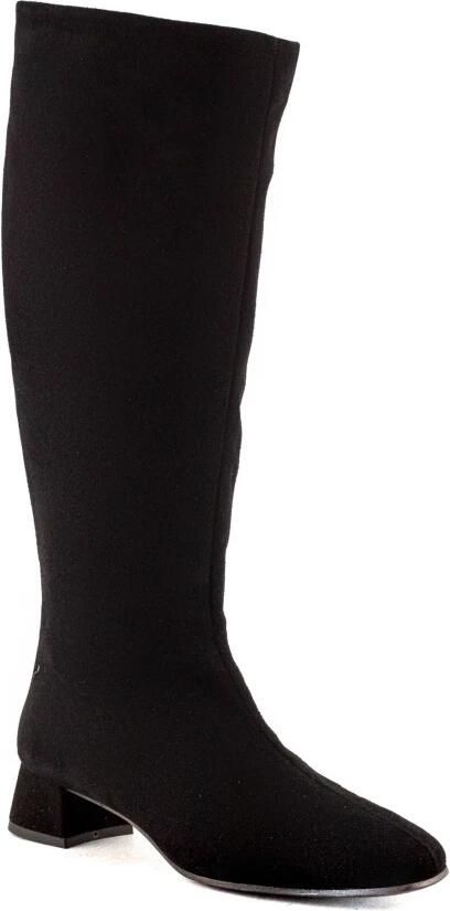 Roberto Festa Zwarte Suède Kniehoge Laarzen
