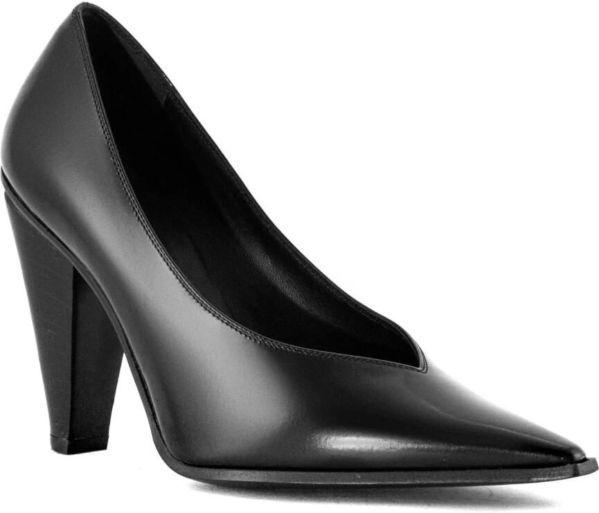 Roberto Festa Zwarte Venus Leren Pumps Puntige Neus