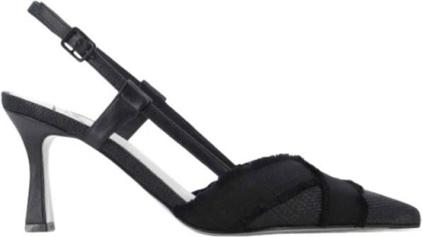 Roberto Festa Slingback sandalen van raffia en stof