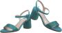 Roberto Festa Turquoise Suède Hoge Hak Sandalen Blauw Dames - Thumbnail 1