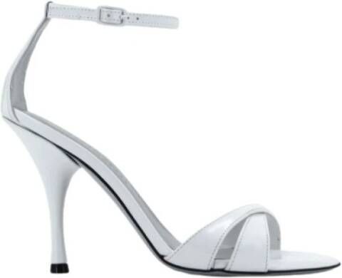 Roberto Festa Witte leren sandalen met 100mm hak
