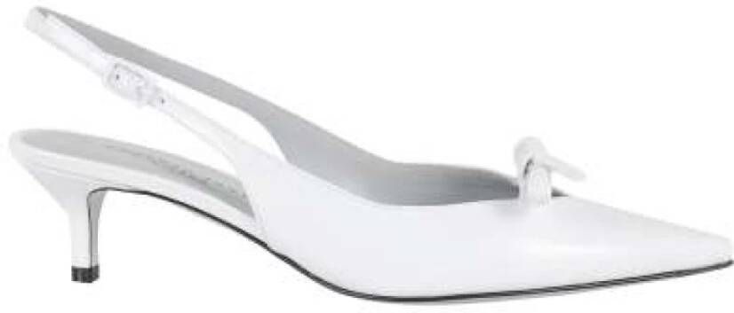Roberto Festa Witte Leren Slingback Hakken