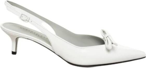 Roberto Festa Witte leren slingback sandaal met strik
