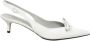 Roberto Festa Witte leren slingback sandaal met strik - Thumbnail 1