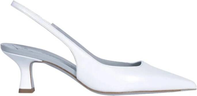Roberto Festa Witte leren slingback schoenen