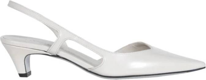 Roberto Festa Witte stenen leren slingback sandalen