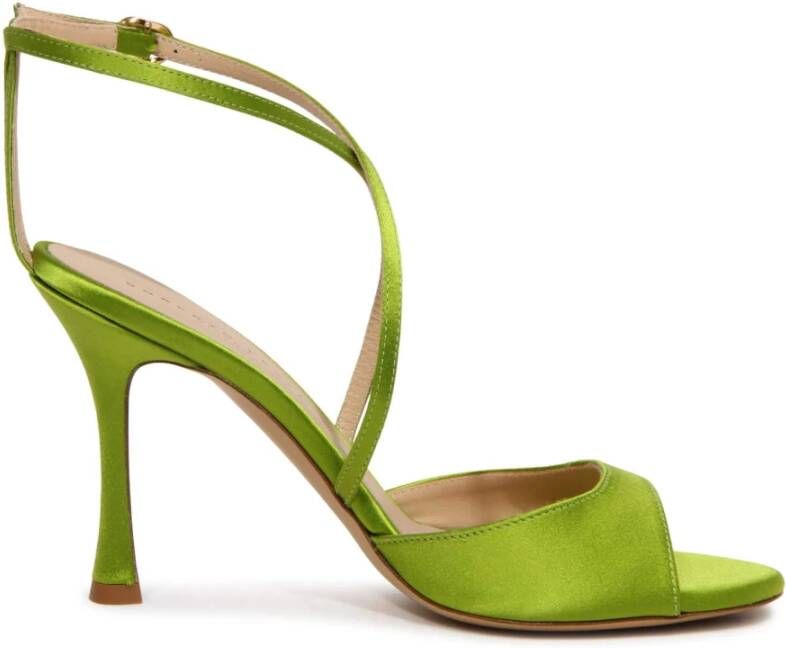 Roberto Festa Xose Satin Sandal Pistacchio Groen
