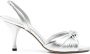 Roberto Festa Zilveren Hoge Hak Sandalen met Knoopdetails - Thumbnail 1